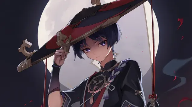 Scaramouche: Genshin Impact (anime-videogame) 4K achtergrond