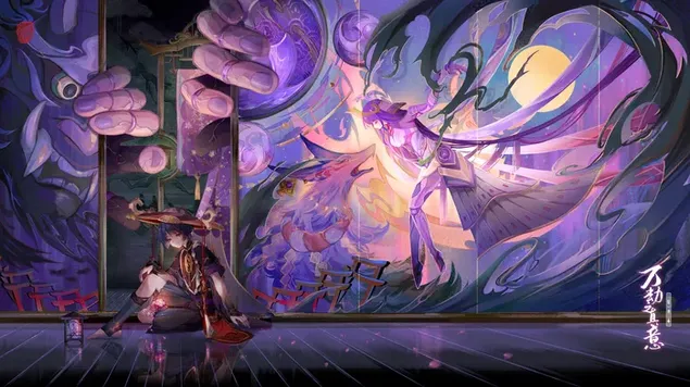 Scaramouche with Raiden Shogun - Genshin Impact（動漫電子遊戲） 4K 壁紙