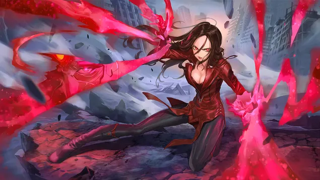 Scarlet Witch (Wanda Maximoff) Marvel 4K bakgrunn