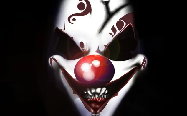 Scary clown face