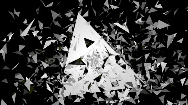 散在する三角形 4K 壁紙