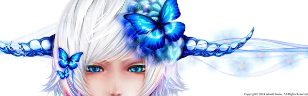 Schmetterlings-Anime-Mädchen