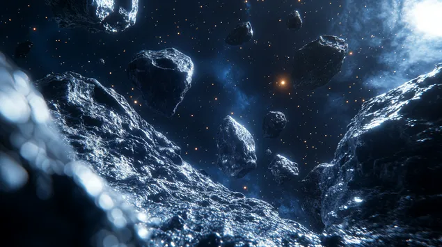 mokslines fantastikos asteroido lauko naktinis vaizdas atsisiusti