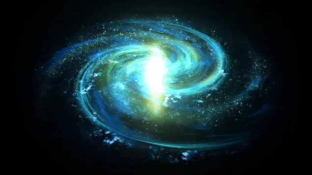 Sci-fi blue galaxy
