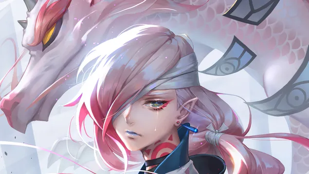 Sci Fi Darogan a Warrior Girl 4K Tapeten