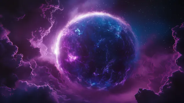sci-fi planet cosmic splendor, violetas makonu gaismas lejupieladet