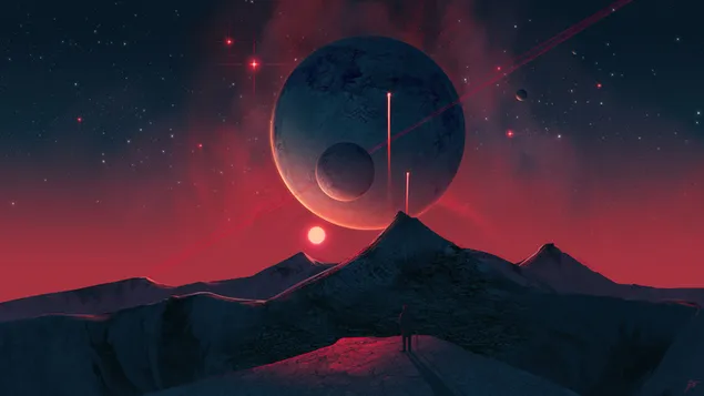 Sci-fi Planet Scenery 4K wallpaper
