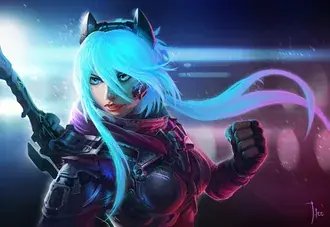 科幻 Wariror Woman 4K 壁紙