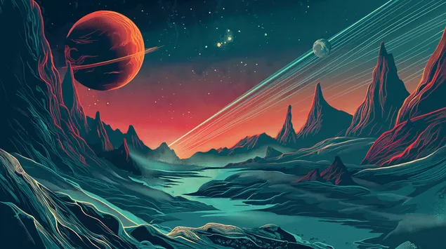 disegno spaziale a tema fantascienza scarica