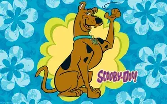 Tapeta Scooby-doo modré pozadí 2K