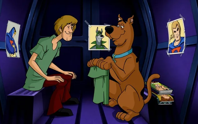 Páipéar balla Scooby Doo masc an fabhcún gorm2K