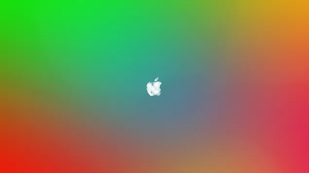 Screenshot van het Apple-merklogo in regenboogkleuren