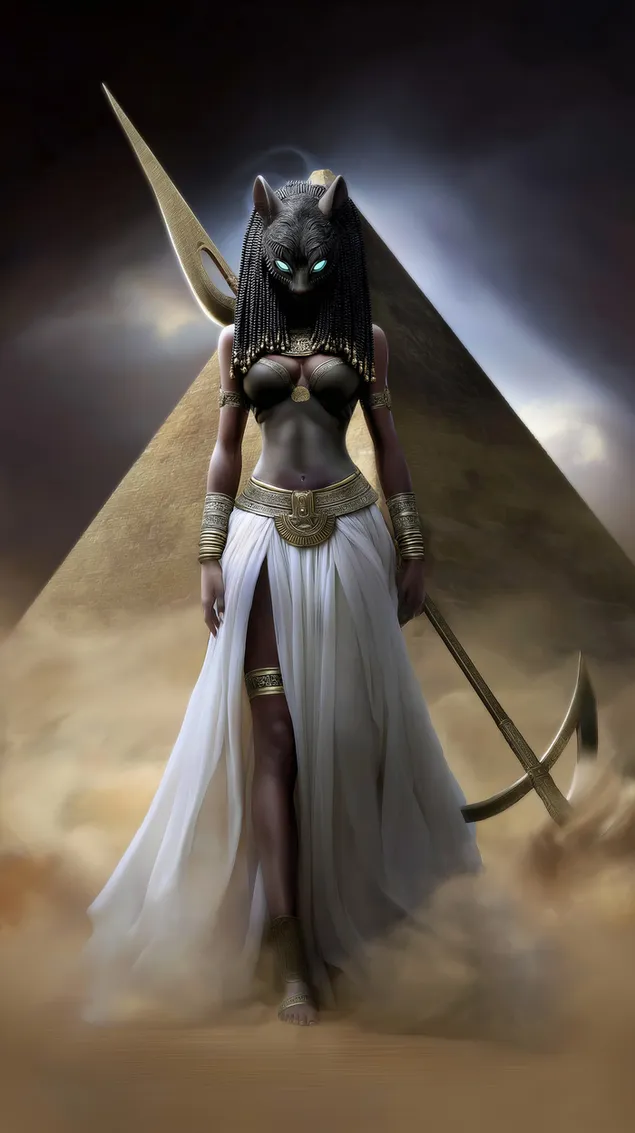 塞赫麥特，埃及女神，獅頭金字塔 HD 壁紙