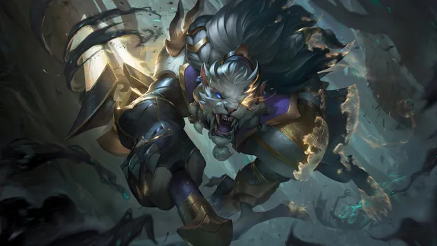 Páipéar balla Ealaín Splash Sentinel 'Rengar' - League of Legends (LOL)8K