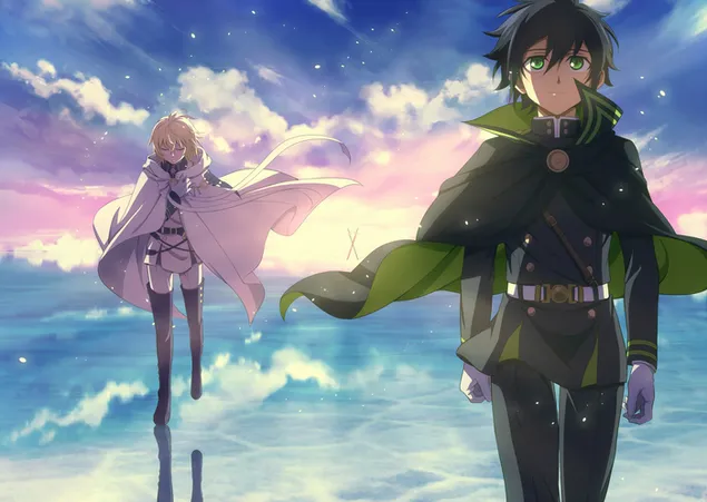Seraph of the End - Mikaela Hyakuya & Yuichiro Hyakuya 2K bakgrunn