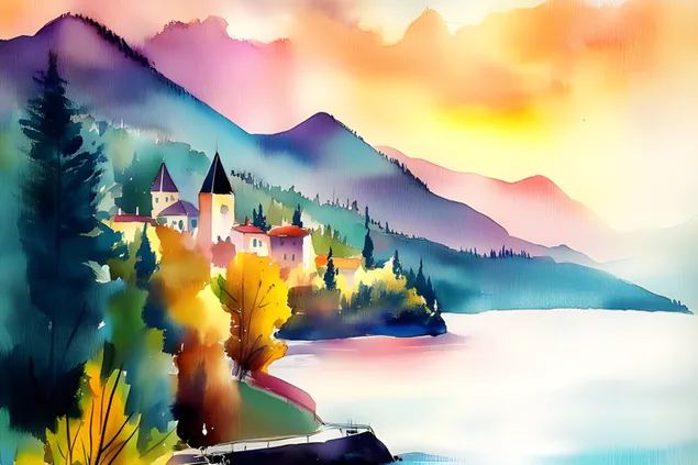 Tapeta Klidný útěk z kopce 2K