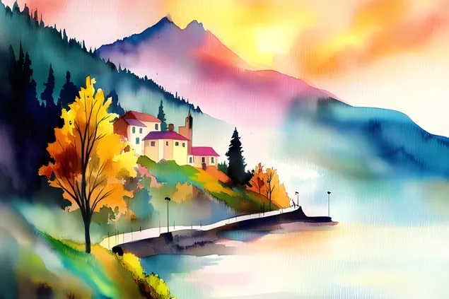 Mëngjes i qetë në fshat 2K sfond