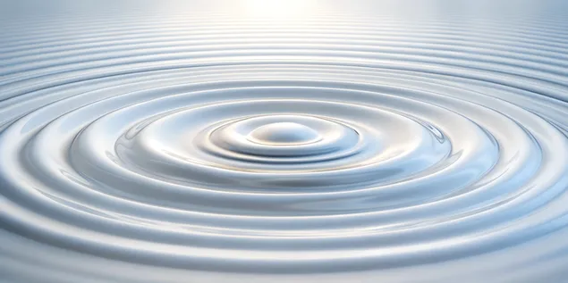 Ruhiger weißer Farbverlauf mit konzentrischen Welleneffekten für Ausgeglichenheit und Ruhe 4K Hintergrundbild