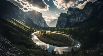 Tapeta Serpentinské světlo v Granite Valley 8K