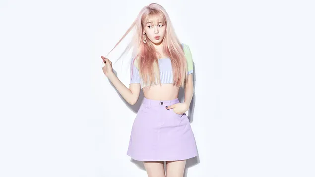 '오마이걸'(K팝 밴드)의 '논스톱' MV 촬영(2020)의 승희 4K 배경화면