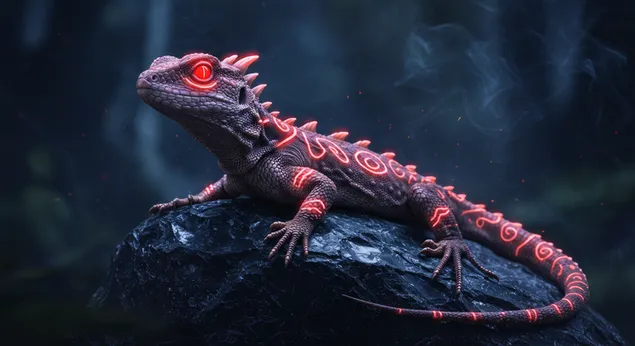 Ящерица Теневого Дракона 4K обои