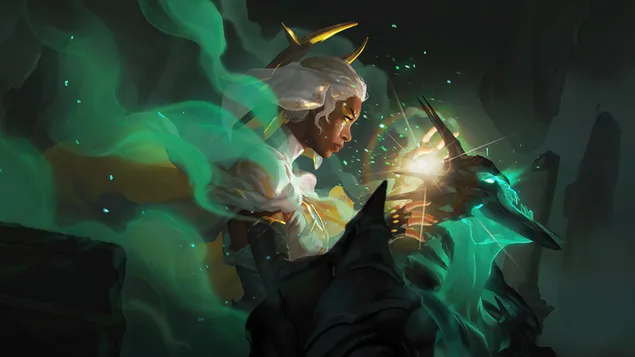 Shadow Isles Sentinel 'Solari' (Legende Runeterre) - League of Legends (LOL) 4K pozadina