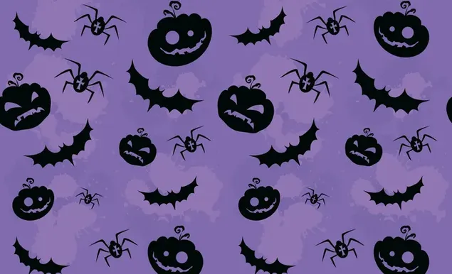 Shadow Of Halloween Jack-o'-lantern &Spider & Bat 