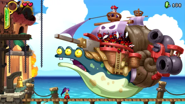 Шантаэ, пиратский корабль-полуджинн-герой 4K обои