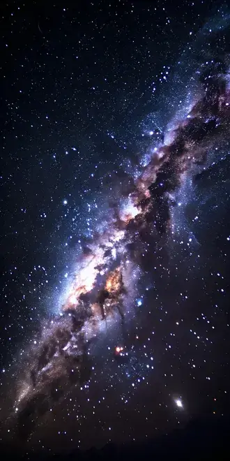 Galaxie brisée, fragments lumineux dans un abîme cosmique 2K fond d'écran