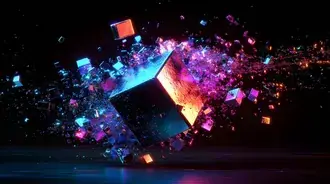 Tapeta Shattering Symmetry: A Cube in Chaos 8K