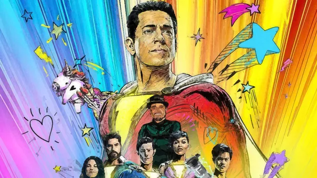 Shazam! Filmas „Dievų pyktis“ „Shazam“ šeima 4K ekrano užsklanda