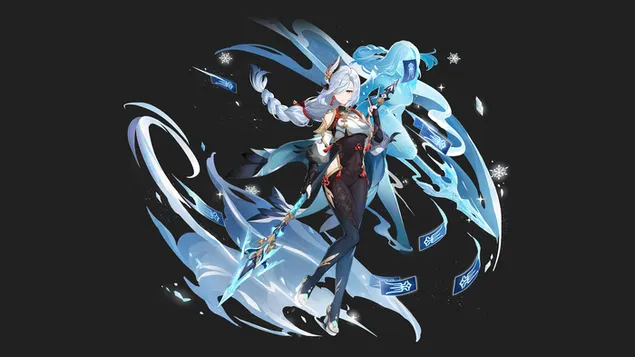 شينهي (شخصية كريو) | جينشين إمباكت (لعبة فيديو أنمي) 4K خلفية