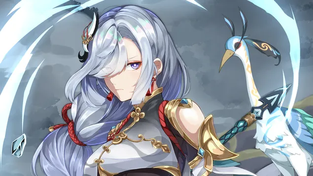 Shenhe (Cryo Character) - Genshin Impact (Online Video Game) 4K wallpaper