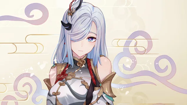 シェンヘ（クライオキャラクター）：原神インパクト（オンラインビデオゲーム） 4K 壁紙