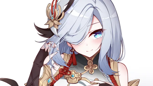 Taustakuva Shenhe (Polearm-hahmo) - Genshin Impact [Anime-videopeli] 4K