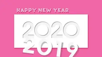 분홍색과 흰색 배경으로 2020년으로 이동 4K 배경화면