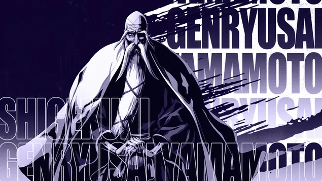 Shigekuni Genryusai Yamamoto fra Bleach Rebirth of Souls 4K baggrundsbillede