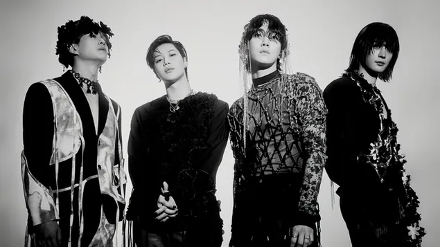 SHINee 全体成员 - 不要叫我专辑拍摄 (黑白 BG) 4K 壁纸