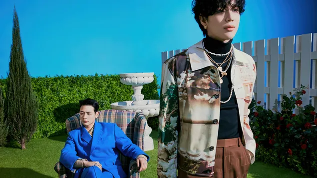 Min-ho SHINee bersama Taemin dalam Don't Call Me Album Shoot 4K kertas dinding