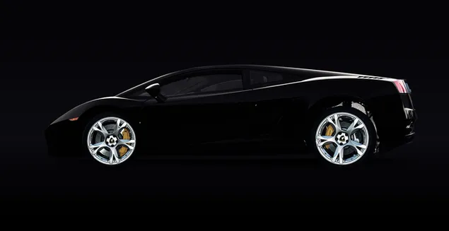 Glanzend zwarte Lamborghini 2K achtergrond