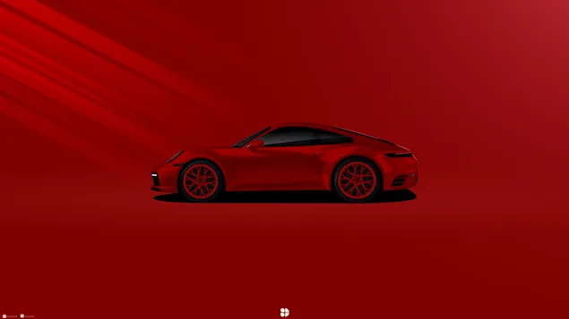 Coche deportivo Porsche rojo brillante