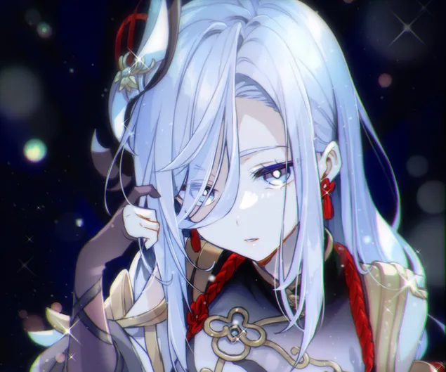 دختر خجالتی Shenhe | Genshin Impact کاغذدیواری  2K