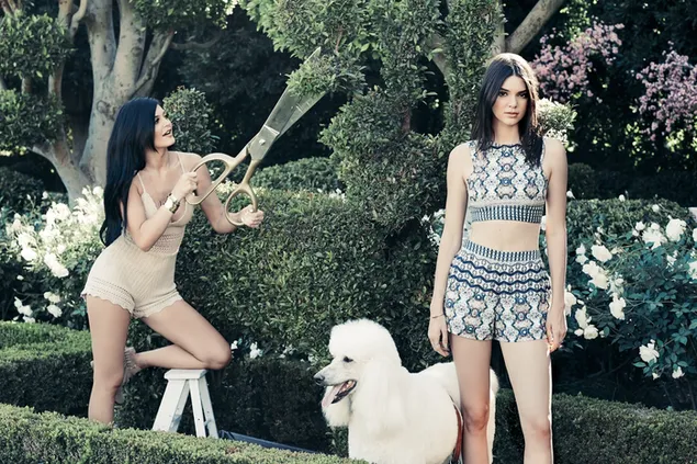Geschwistermodelle 'Kendall & Kylie Jenner' X PacSun Holiday Collection 4K Hintergrundbild