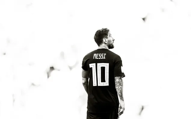 Side view of Messi number ten on the back download