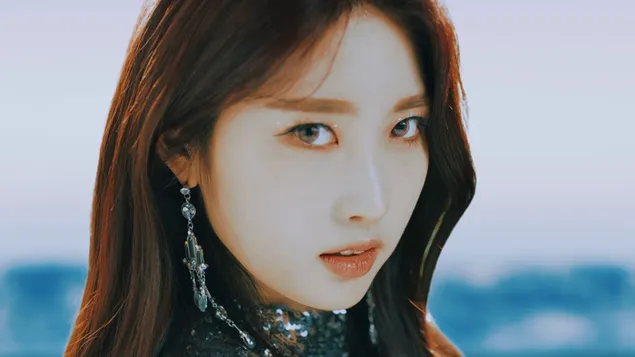 Sihyeon në 'Dun Dun' MV Shoot (2020) nga Everglow [K-Pop Band] 4K sfond