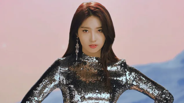 Sihyeon në 'Dun Dun' MV Shoot [2020] nga Everglow (K-Pop Band) 4K sfond