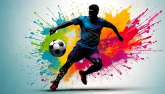 Tapeta Silueta fotbalista 2K