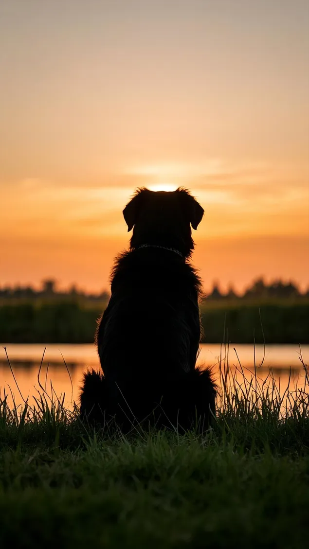 كلب مرسوم على الماء HD خلفية