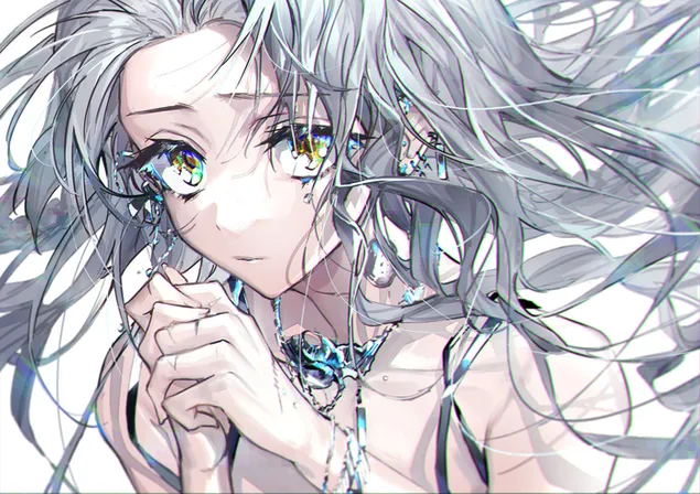 Tapeta Stříbrná dívka HD