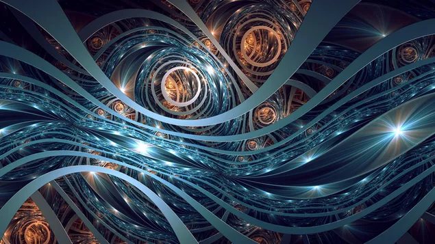 Sudraba abstrakcijas pavedieni 4K fona tapete